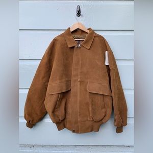 NWT Vintage GV Alta Moda Faux Suede Vegan Buckskin Cognac coat